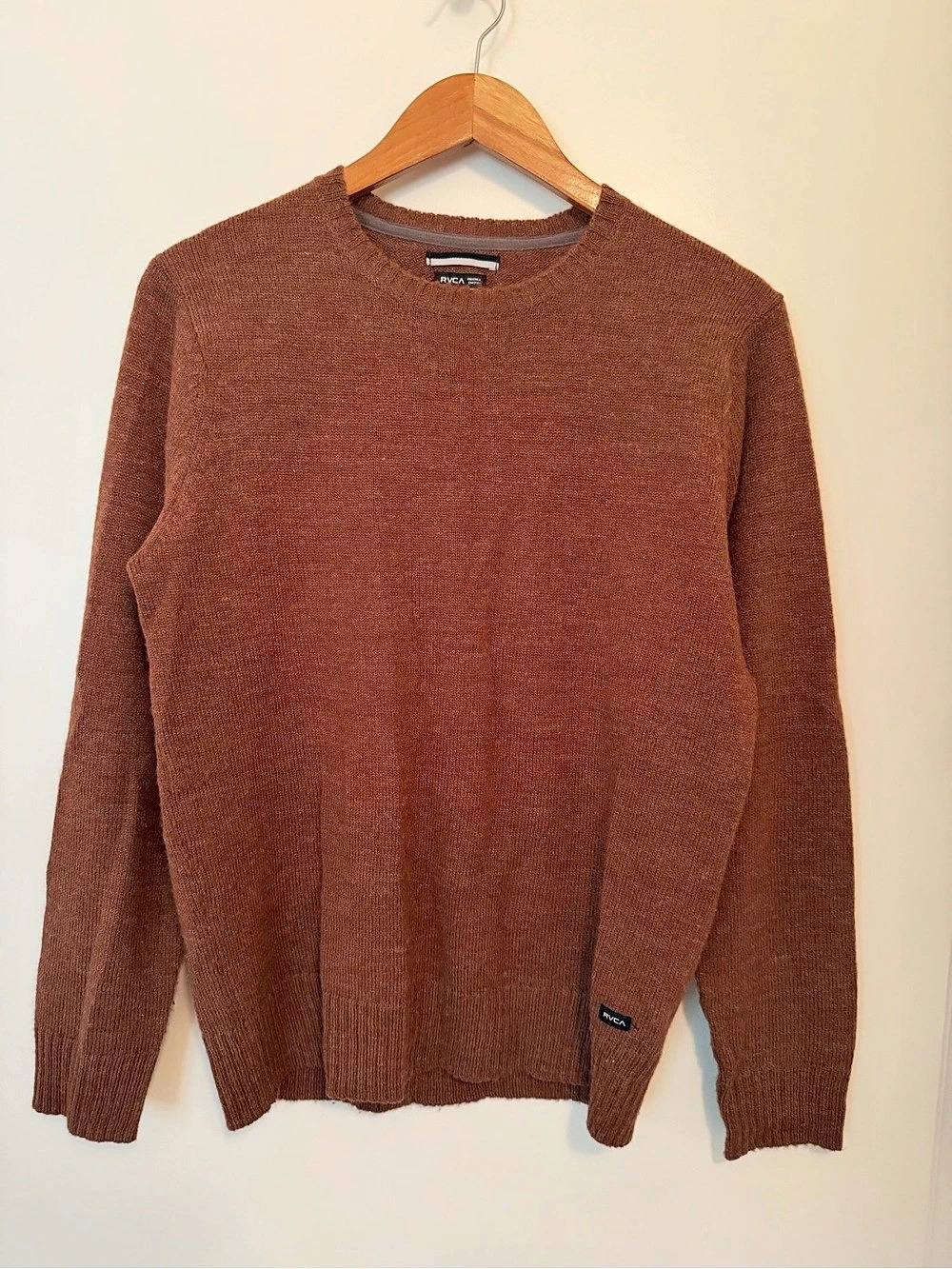 RVCA Brown Crewneck Sweater Size Small